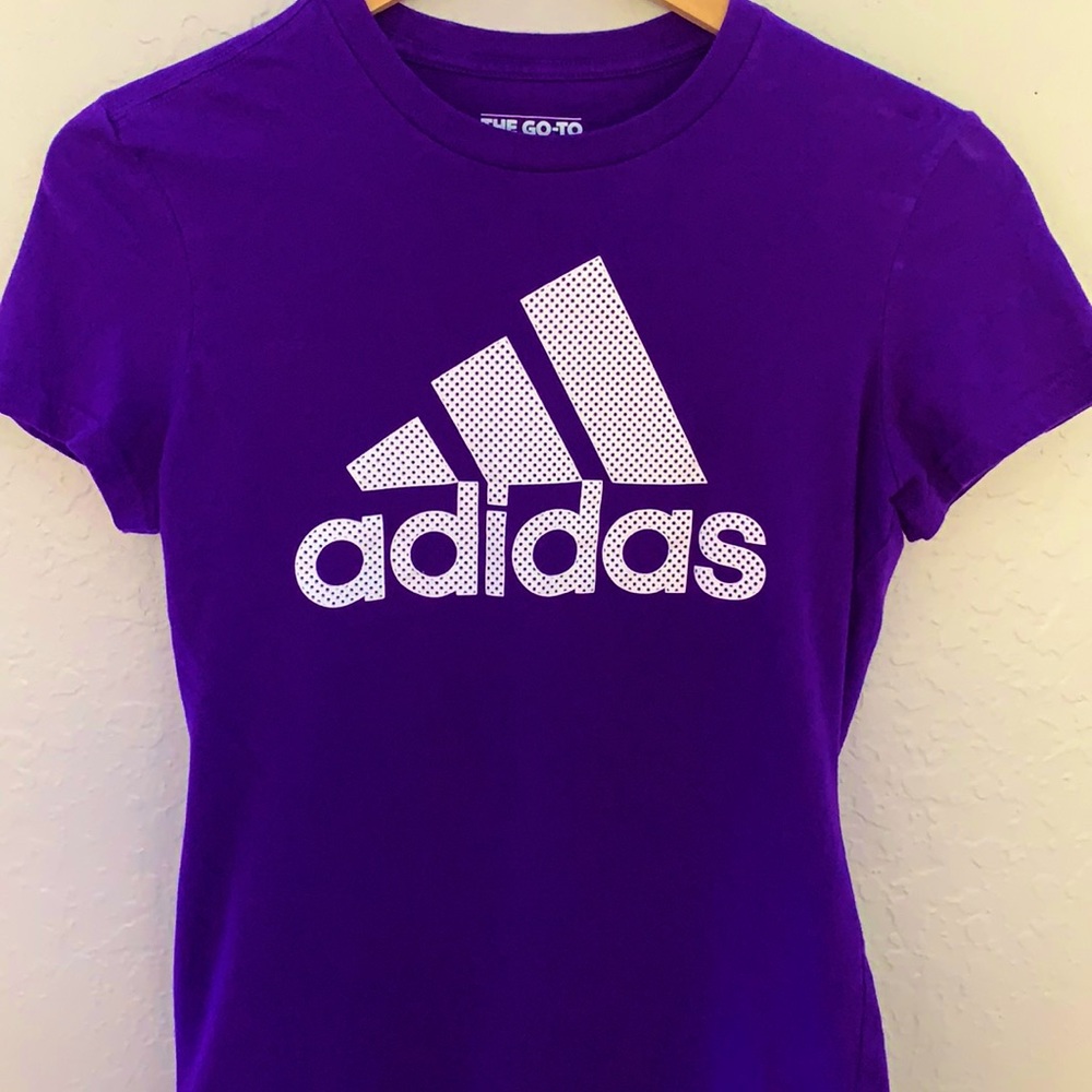 Purple Adidas Logo Shirt